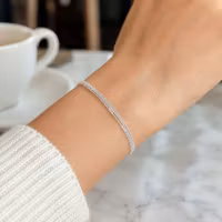 Elegant trippelarmband i silver
