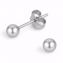 Stilrena örhängen kula silver 4 mm
