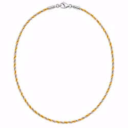 Stilrent Rope-halsband i guld 60 cm