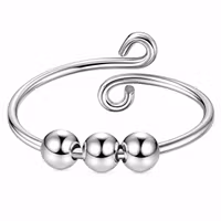 Stilren justerbar fidgetring i silver