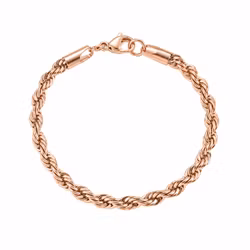 Snyggt Rope armband i guld 4 mm 18 cm