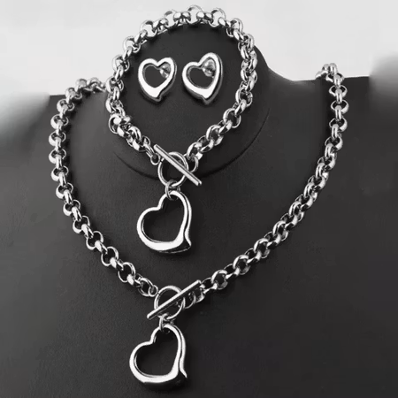 Kärlek Halsband, armband, örhängen