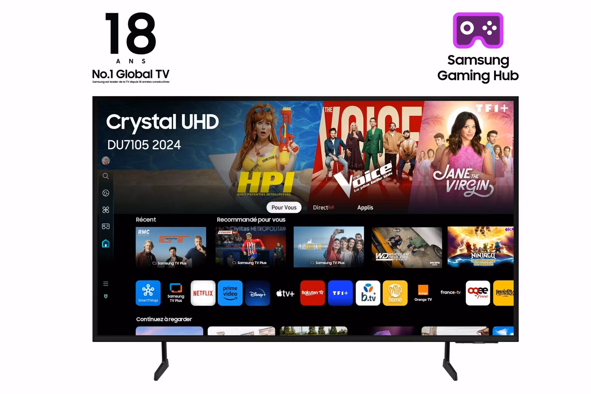 Samsung TU85DU7105K, 85", 4K UHD (2160p), Svart