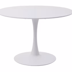Milo | Runt matbord 110 cm, vit/svart