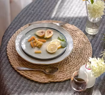 Bali | Runda bordstabletter i rattan