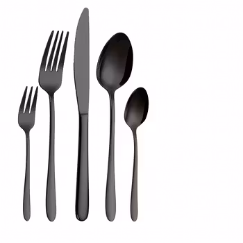 Onyx | Elegant svart bestickset i 20/25/30/35/40 delar