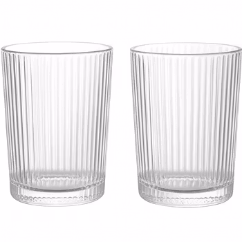 Stripes | 2-pack glas med vertikala ränder 240 ml