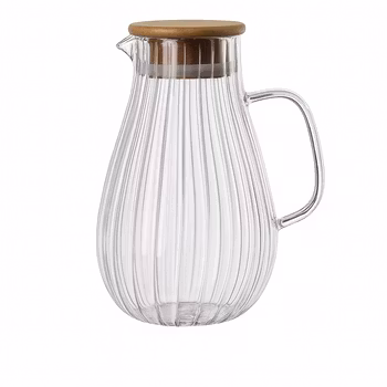 Verve | Stor glaskanna med vertikala ränder 1700ml