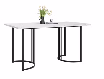 Arezzo | Rektangulärt matbord 140x80 cm med marmormönster och justerbara ben