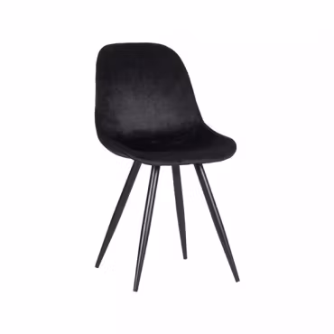 Capri | 2-pack matstolar i sammet – svart
