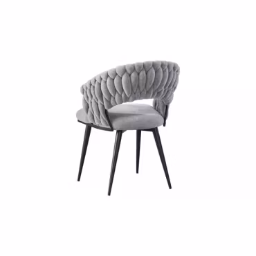 Wave | matstol i flätad grå design
