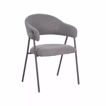 Lowen | 2-pack matstolar i grå bouclé