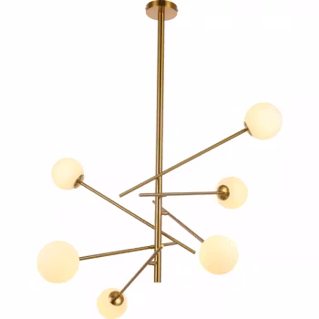 Diana | taklampa i vit & guld – justerbar höjd, 72 cm djup