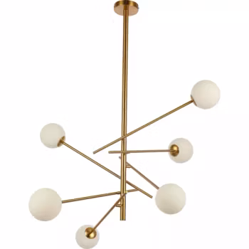 Diana | taklampa i vit & guld – justerbar höjd, 72 cm djup