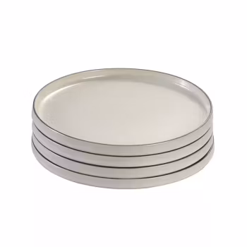 Mila | 4-pack tallrikar i krämvitt Ø 22,2 cm