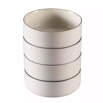 Mila | 4-pack desserttallrikar i krämvitt Ø 16 cm