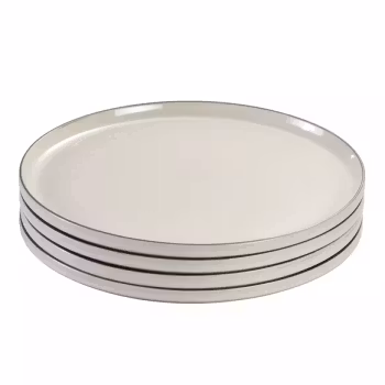 Mila| 4-pack stora mattallrikar i stengods – Ø 27,9 cm
