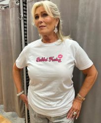 Vit/rosa Bubbelfredag T-shirt