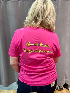 Cerise/guld Bubbelfredag T-shirt