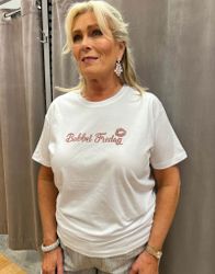 Vit/glitter Bubbelfredag T-shirt