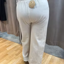 REA - Beige linnebyxor