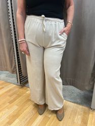 Beige linnebyxor