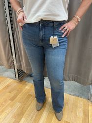 Blå flare jeans