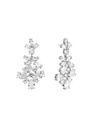 Örhängen Crown Crystal Silver