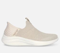 Beige glittriga Slip-ins skor