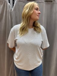 Ljus glittrande T-shirt