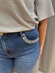 Jeans med strass detaljer