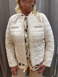 Cremevit lättviktsjacka med strass