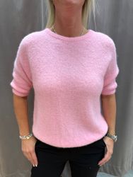 Ljusrosa stickad T-shirt