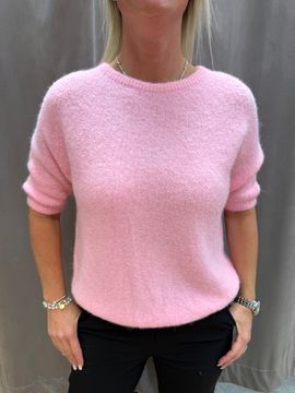 Ljusrosa stickad T-shirt