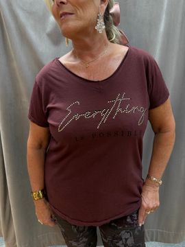 Vinröd T-shirt Everything is Possible