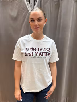 Vit T-shirt med tryck