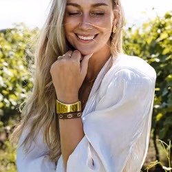 Celine leather bracelet brown