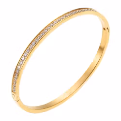 Celine crystal bangle, clear gold