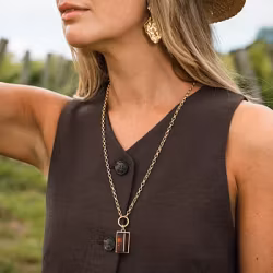 Como Necklace brown gold