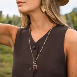 Como Necklace brown gold