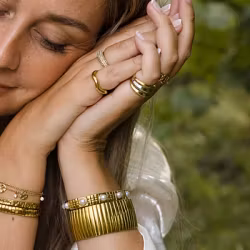 Mix ring steel and gold
