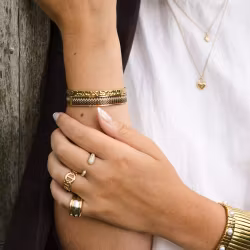 Mix ring steel and gold