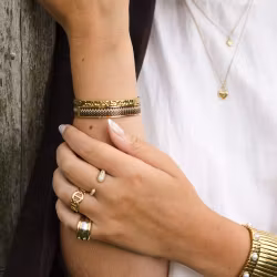Mix ring steel and gold