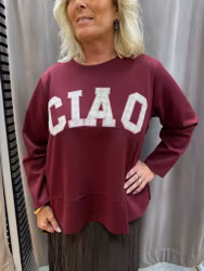 Vinröd Ciao sweatshirt