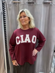 Vinröd Ciao sweatshirt