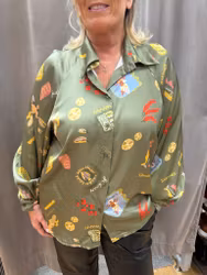 Armygrön Mermaid Mafia skjortblus