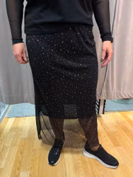 Svart kjol med strass