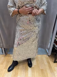 Paljettkjol i champagne