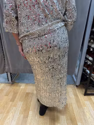 Paljettkjol i champagne