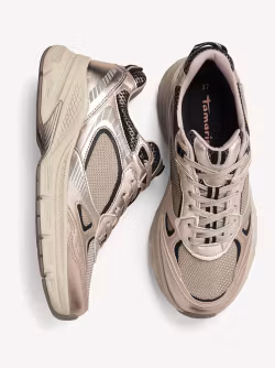 Rosémetallic/beige sneakers